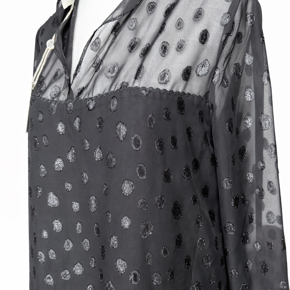 Max Studio London Swiss Dot Sheer Overlay Lined Dress | NWT - Picture 3 of 7